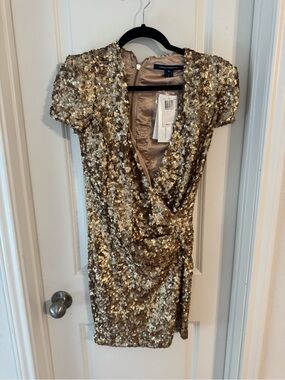 french connection bex bead dress FRENCH CONNECTION ABANA BITON BROIDERIE DRESS – Après Sea Living main image 1